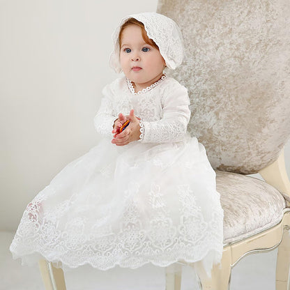 Baby Lange Taufe Kleider Weiße Taufe Kleid Besondere Anlässe Kleider für Mädchen Geburtstag