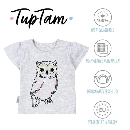 TupTam Baby Mädchen Kurzarm T-Shirt Gemustert Bunt 5er Set