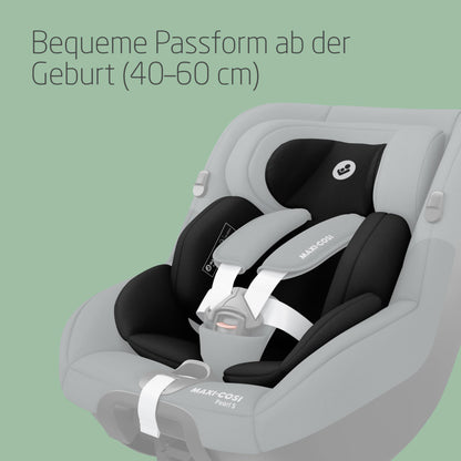 Maxi-Cosi Pebble i-Size, Babyschale, 0–15 Monate, 0–13 kg, 40–83 cm, leichter i-Size Kindersitz, Click&Go-Installation, G-CELL Seitenaufprallschutz, Sitzverkleinerer, Tonal Black - Meloni2