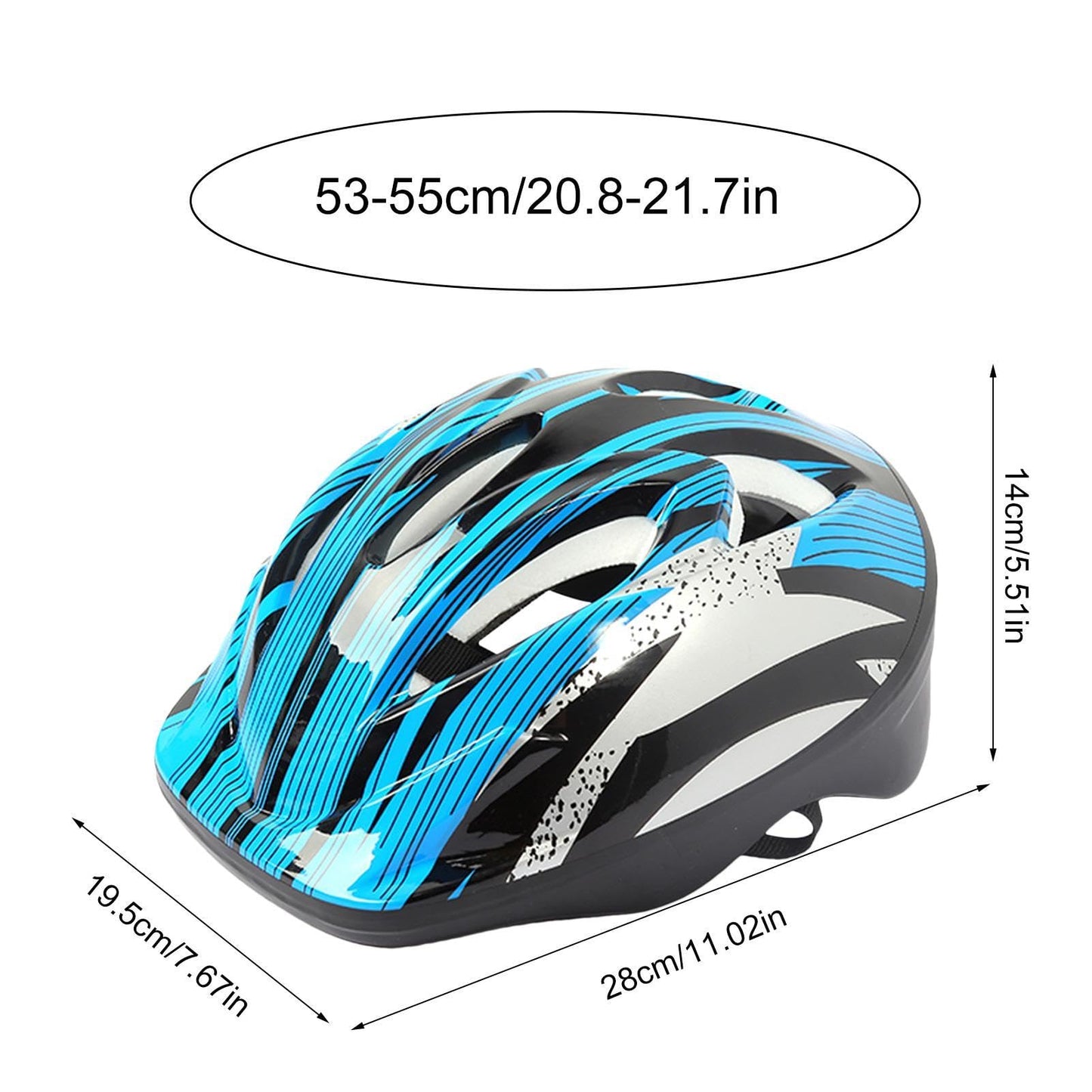 Kinderhelm, Fahrradhelm, Alter 3–13 Jahre, verstellbarer Fahrradhelm für Jungen, Mädchen und Kleinkinder, Kinder-Fahrradhelm und Polster-Set für Jungen und Mädchen, komplettes Sicherheitsset für