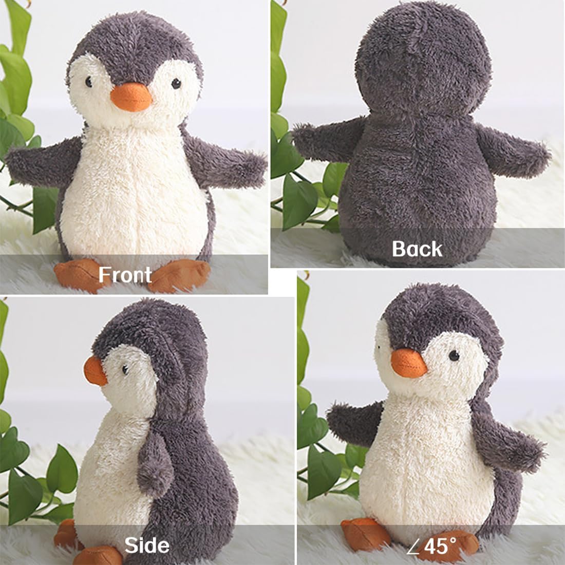Kuscheltier Pinguin, 23 cm Plüschtier für Kinder, Flauschiger Stofftier zum Kuscheln und Spielen, Süße Plüschtiere, Pinguin Plushie, Kuscheltiere Mädchen, Stuffed Animals für Jungen Mädchen Geschenke
