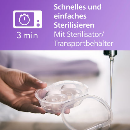 Philips Avent Schnuller Ultra air, 0 bis 6 Monate, kiefergerecht und BPA-frei, 2 Stück, mit Sterilisier- und Transportbox, SCF080/17