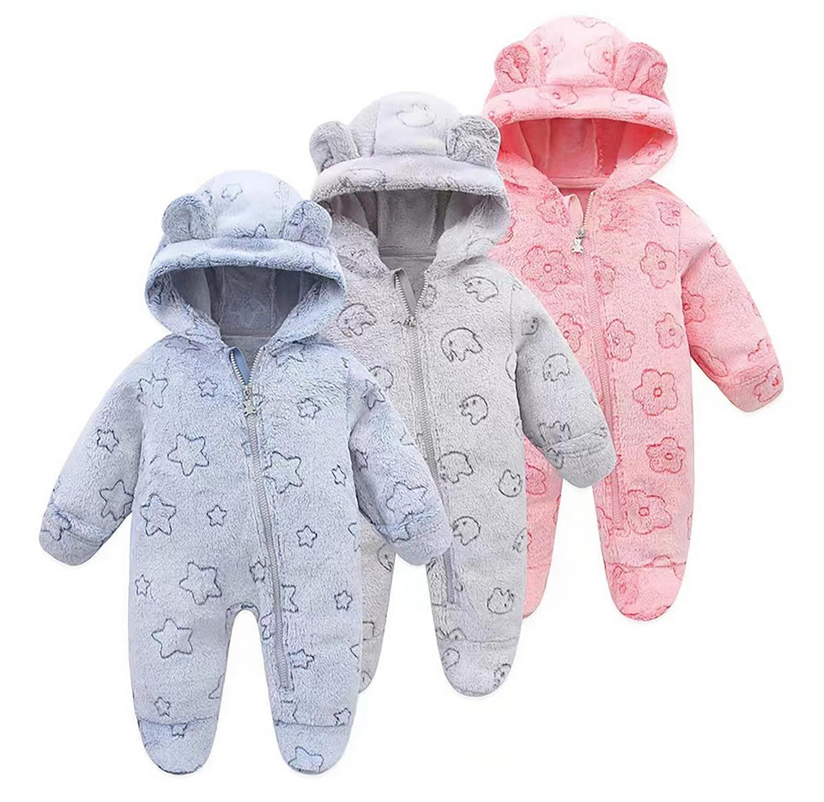 Baby-Overall für Mädchen, Jungen, Winter, Schneeanzug, 1-12 Monate, Fleecemantel, Jumpsuit, Pilot, Baby, Jungen, Mädchen
