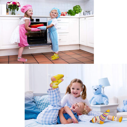 HYCLES Baby ABS Socks Children 0-7 Years 12 Pairs Stopper Socks Children Non-Slip Socks Child Boys Girls 23-26 27-30 Toddler Socks Baby