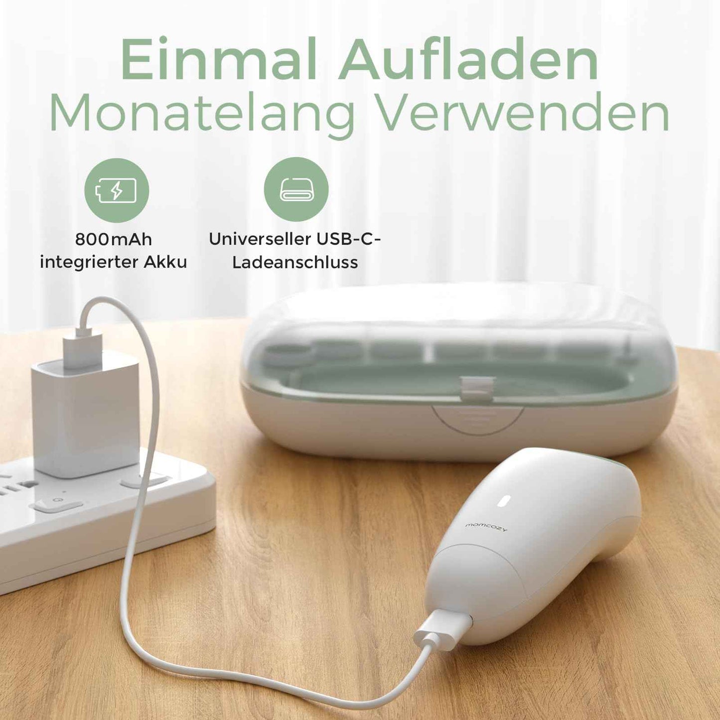 Baby Nagelfeile Elektrisch, Sanfter Baby Nageltrimmer Elektrisch Wiederaufladbar, Baby Nagelknipser Elektrisch, 7 Schleifkopf Ersatzpads