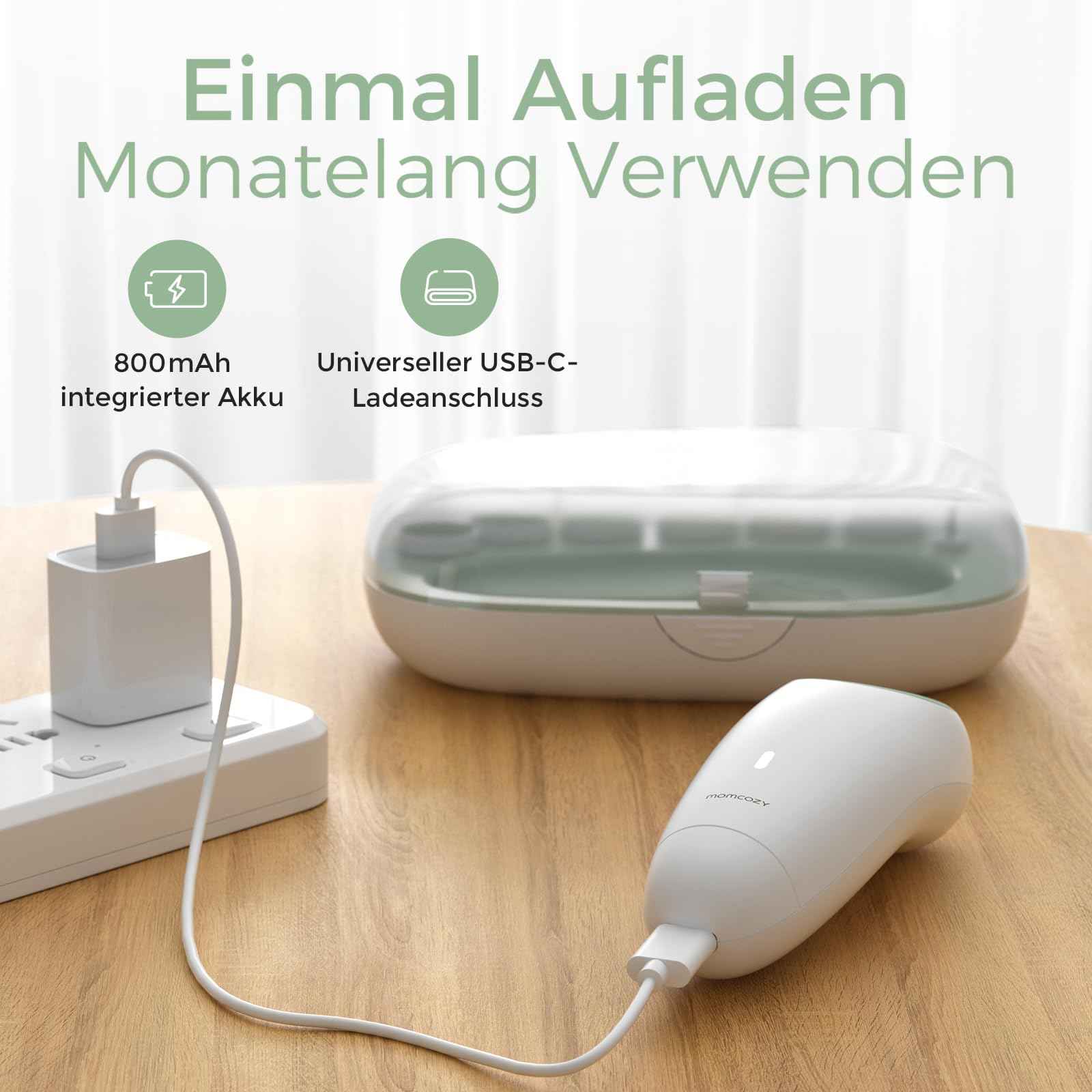 Baby Nagelfeile Elektrisch, Sanfter Baby Nageltrimmer Elektrisch Wiederaufladbar, Baby Nagelknipser Elektrisch, 7 Schleifkopf Ersatzpads