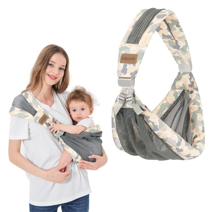 IULONEE Tragetuch Baby Babytrage Neugeborene Ab Geburt Verstellbare Babytrage Auf Einer Schulter Ergonomische Praktische Babytrage Tragbar Baby Tragegurt Für Babys Von 3 Bis 36 Monaten (Grau)