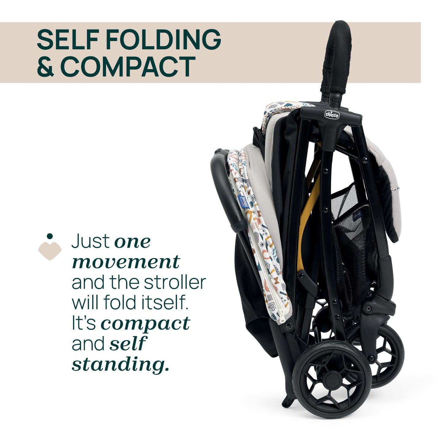 Chicco, Glee Pushchair from 0 Months to 4 Years with Automatic and Compact Closure, Extendable Hood with SPF 50+ and Rain Cover, 3-Level Adjustable Backrest, Leg Rest