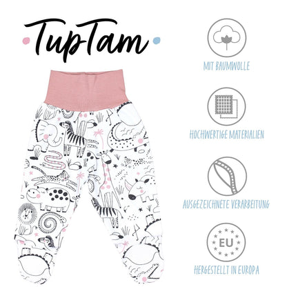 TupTam Baby Strampelhose Jungen Mädchen Hose mit Fuß 5er Pack