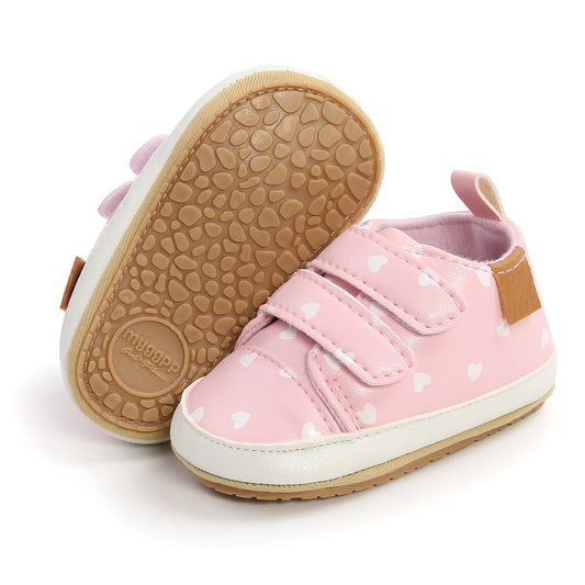 BABSMULY Baby-Schuhe für Jungen und Mädchen, rutschfeste Gummisohle, High-Top-PU-Leder, Sneaker, Kleinkind, Krippenschuhe, Neugeborene, Loafers, Flache Schuhe.