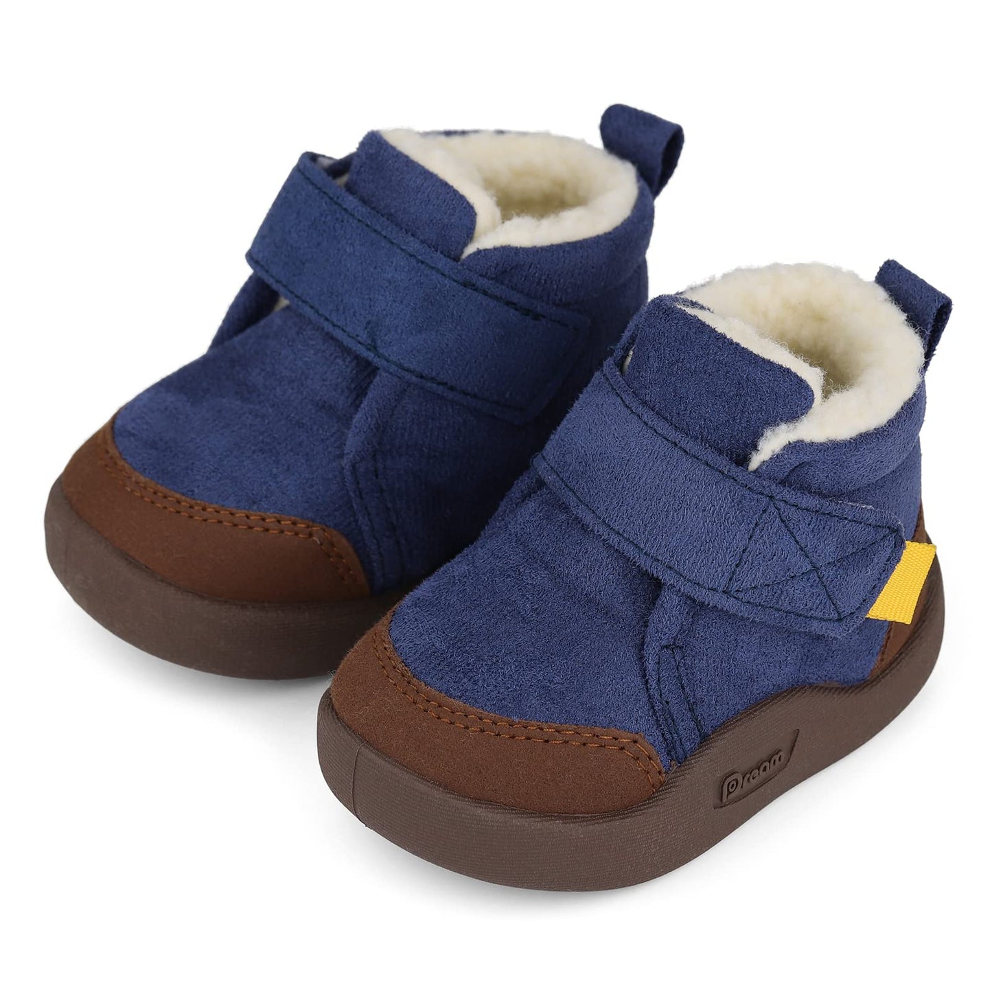 Winter Shoes Baby Boots Boys Girls Baby Shoes Winter Plush Flat Rubber Non-Slip Size 18-23 EU