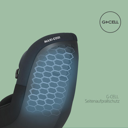 Maxi-Cosi Pebble i-Size, Babyschale, 0–15 Monate, 0–13 kg, 40–83 cm, leichter i-Size Kindersitz, Click&Go-Installation, G-CELL Seitenaufprallschutz, Sitzverkleinerer, Tonal Black - Meloni2