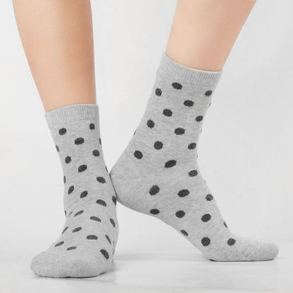 10 Paar Socken 35-38, Strümpfe Mädchen Baumwolle Lange Ringelsocken, Bunte Damensocken Baumwollsocken Mädchen mit Streifen Punkten