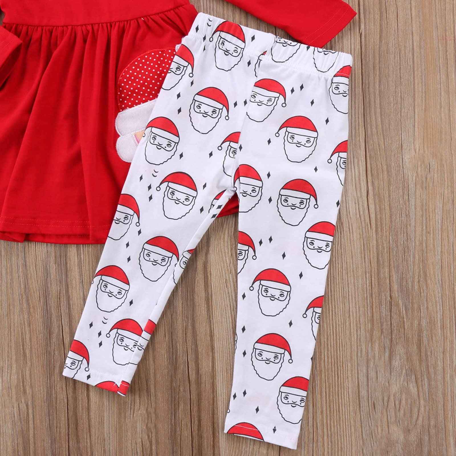 Xumplo Toddler Girls Clothes Toddler Girls White Outfits Long Sleeve Spring Winter Clothing Set for Girls 1-5 Years