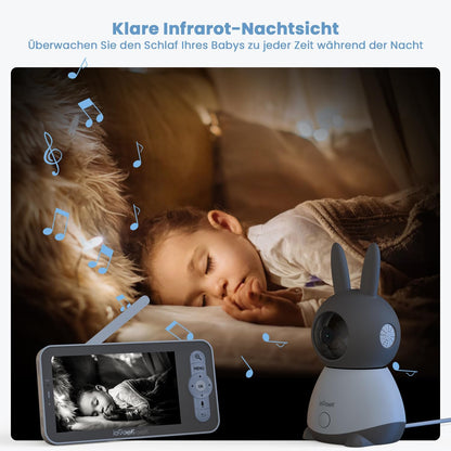 ieGeek Babyphone mit Nachtsicht - 2K 5" WLAN PTZ Kamera für rundum Sicherheit