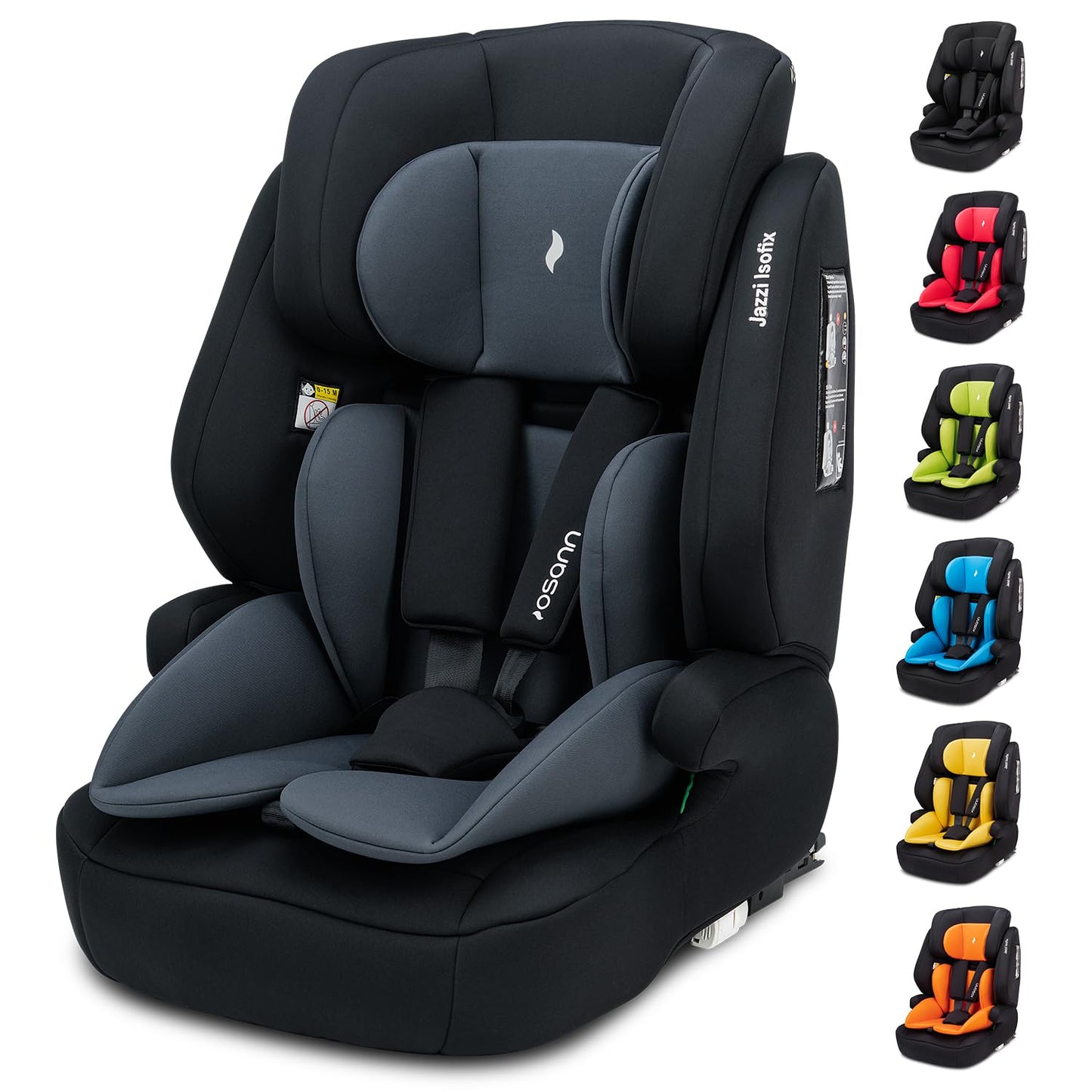 Osann Jazzi Isofix – Der sichere Kindersitz ab 1 Jahr (76–150 cm), mitwachsend mit Isofix & Top-Tether, Schutz & Geborgenheit auf jeder Fahrt - Sunset - Meloni2