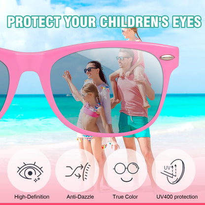 Hifot Sonnenbrille Kinder Polarisierte Sportbrille für Jungen Mädchen,UV400 Schutz Flexible Baby Sonnenbrille mit Brillenschnüre Alter von 3-12