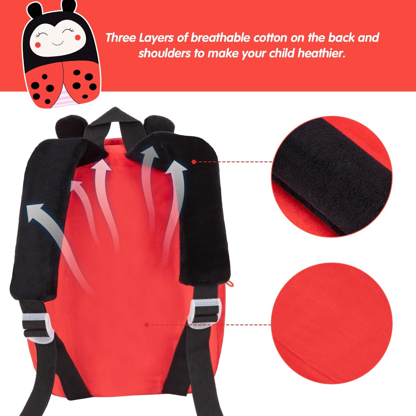 Kinderrucksack Kinder Mini Schulrucksack Tiere Kindergartentasche fur Jungen Madchen Kleinkind (Rosa Kuh)
