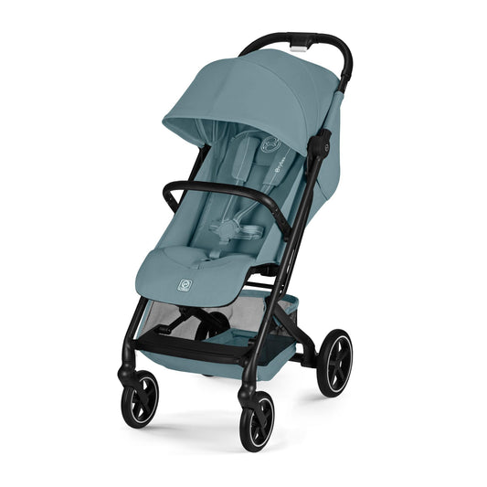 Cybex Gold Kinderwagen Beezy mit One-Pull Harness, Ab Geburt bis ca. 4 Jahre (max. 22 kg), Kompakt und ergonomisch, Magic Black (Schwarz mit schwarzem Rahmen)