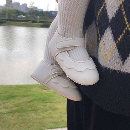 MASOCIO Baby Lauflernschuhe Krabbelschuhe Mädchen Kleinkind Rutschfesten Lederpuschen Babyschuhe 3-18 Monate