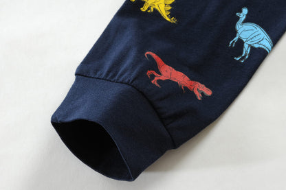 Kinder Jungen Pyjamas Langarm Baumwolle Winter Pyjama Set Feuerwehrauto Dinosaurier Bagger Traktor Zug Zweiteilige Nachtwäsche 1-7 Jahre 92 98 104 110 116 122