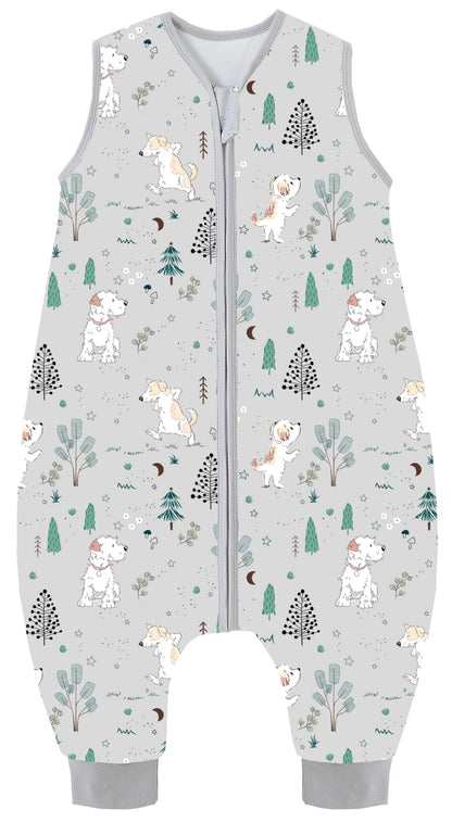 Chilsuessy Baby Sleeping Bag with Legs, 2.5 Tog All-Season Sleeping Bag (CPC Certification) for Infants, Children, Dinosaur Park, 80 cm, Baby Height 90–100 cm