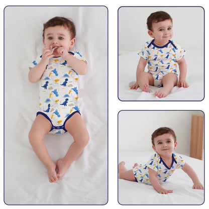 3tlg Babykleidung Set Baby Jungen Mädchen Kleidung Outfit Kurzarm Body Strampler + Hose Neugeborene Kleinkinder Weiche Babyset