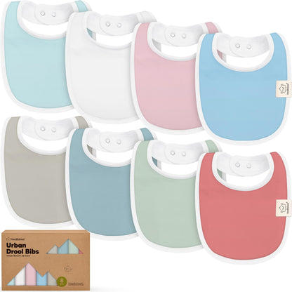 Baby Bibs for Boys &amp; Girls - 8-Pack Organic Cotton Teething Bibs - Baby Bibs for Girls &amp; Boys - Large Bibs for Infants, Toddlers (Wilderness) 