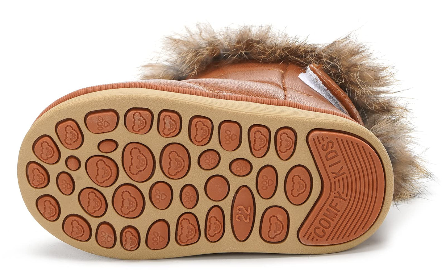 KVbabby Winter Shoes, Girls’ Warm Lined Winter Boots, Children's Ankle Boots, Waterproof Snow Boots, Soft Soles, Slip-On Boots