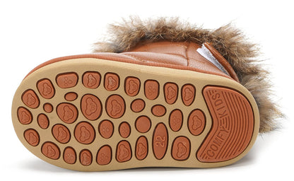 KVbabby Winter Shoes, Girls’ Warm Lined Winter Boots, Children's Ankle Boots, Waterproof Snow Boots, Soft Soles, Slip-On Boots