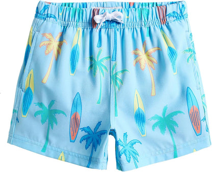 MaaMgic Jungens 4 Way Stretch Badehosen Schnelltrocknend Badeshorts mit Mesh-Futter Taschen und Verstellbarem Tunnelzug MEHRWEG