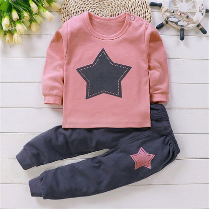 ZTFYKLIN Langärmlige Oberteile und Hosen mit Animal-Print für, und Mädchen, lockerer Loungewear-Anzug für 0 bis 9 Daddys Girls Outfit Mädchen Baby Kleidung Baby Set Junge Newborn
