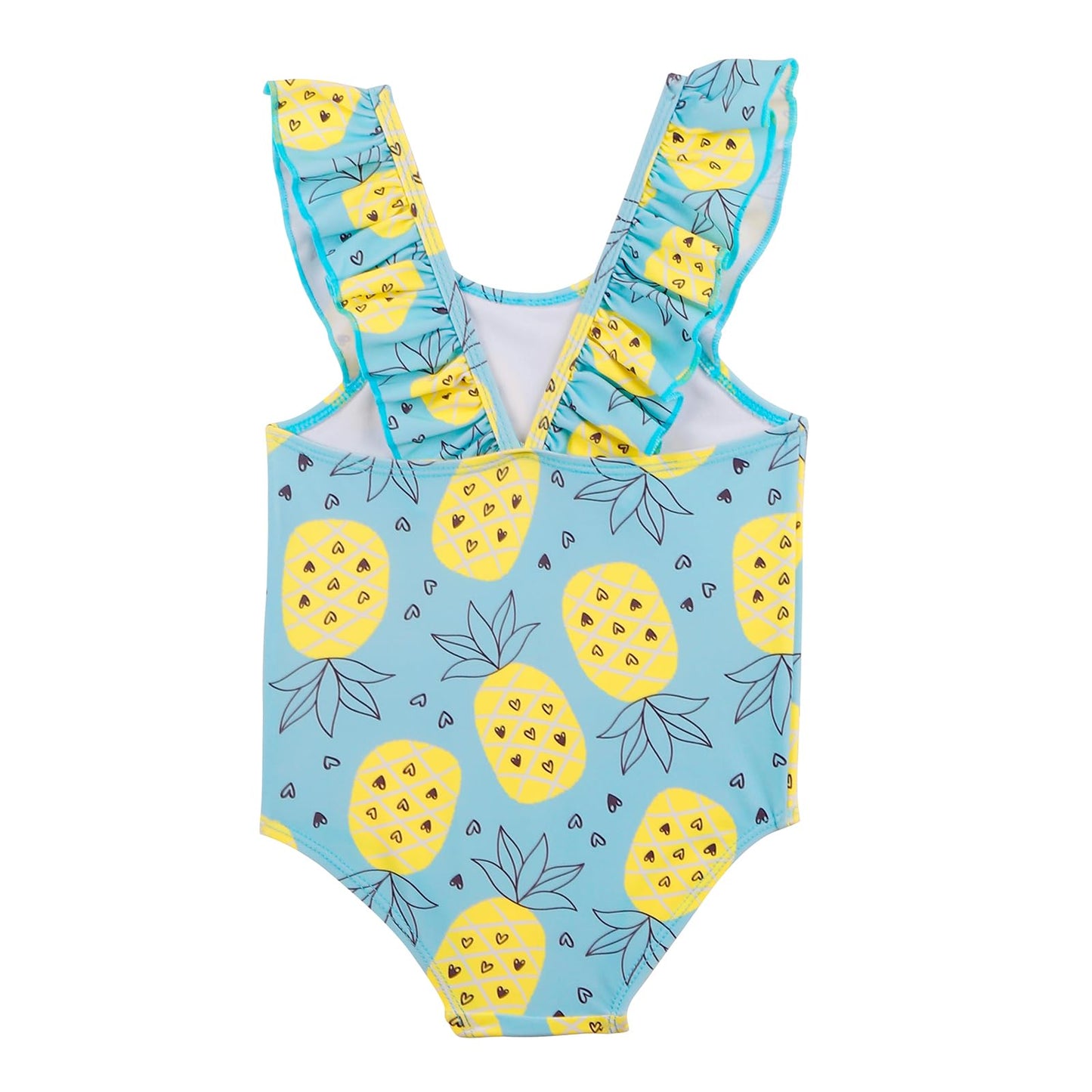 TIZAX Badeanzug für Mädchen Einteiliger Schwimmanzug Kleinkind Niedliche Rüschen Bademode Schnell trocknende Sommerferien Bikini für Kinder 2~7 Jahre