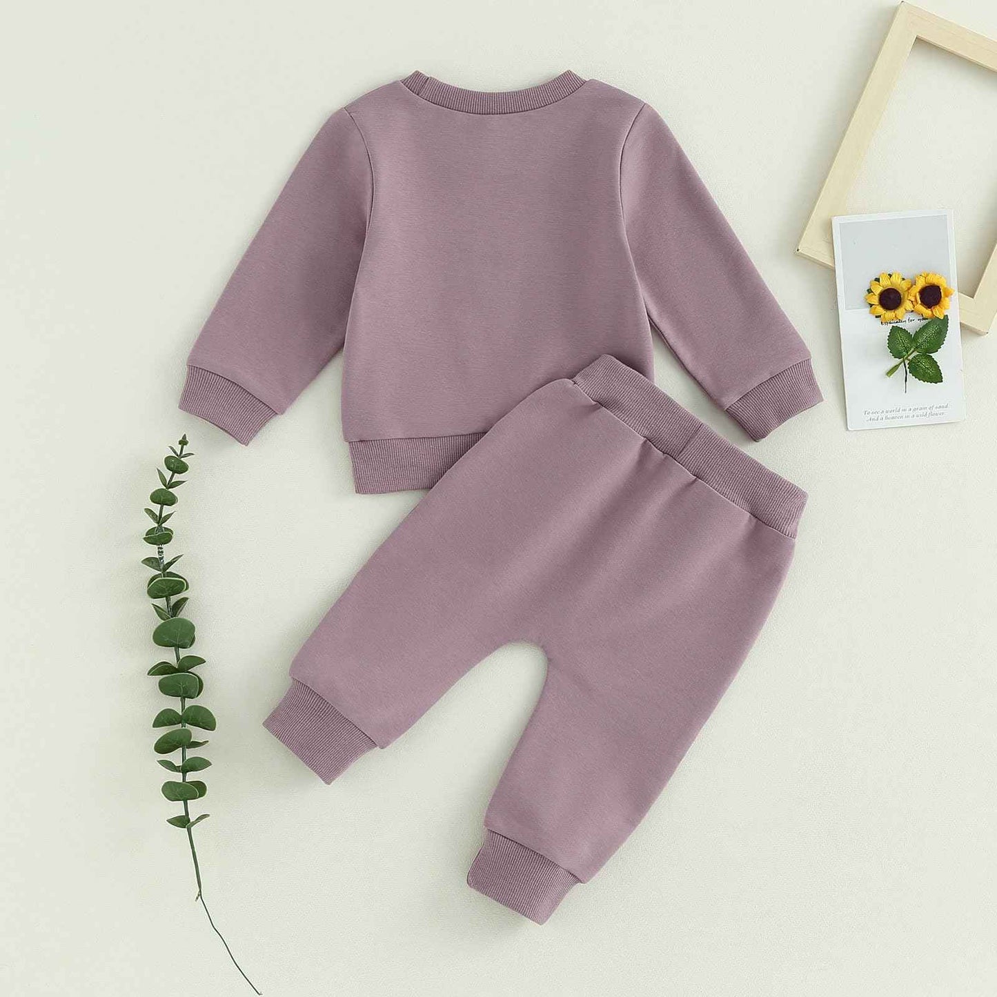 Baby Unisex Christmas 2-Piece Trousers Set Boys Girls Christmas Outfit Long Sleeve Gingerbread Daddy's Girl Letter Print Sweatshirt + Jogging Bottoms Christmas Outfit Set Christmas Streetwear