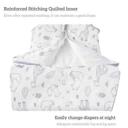 Chilsuessy Baby Sleeping Bag, 2.5 Tog, Winter Baby Sleeping Bag, Cotton, All-Year Sleeping Bag, Newborn Winter Sleeping Bag, 2.5 Tog/Lion Forest, 67 cm/0-6 Months