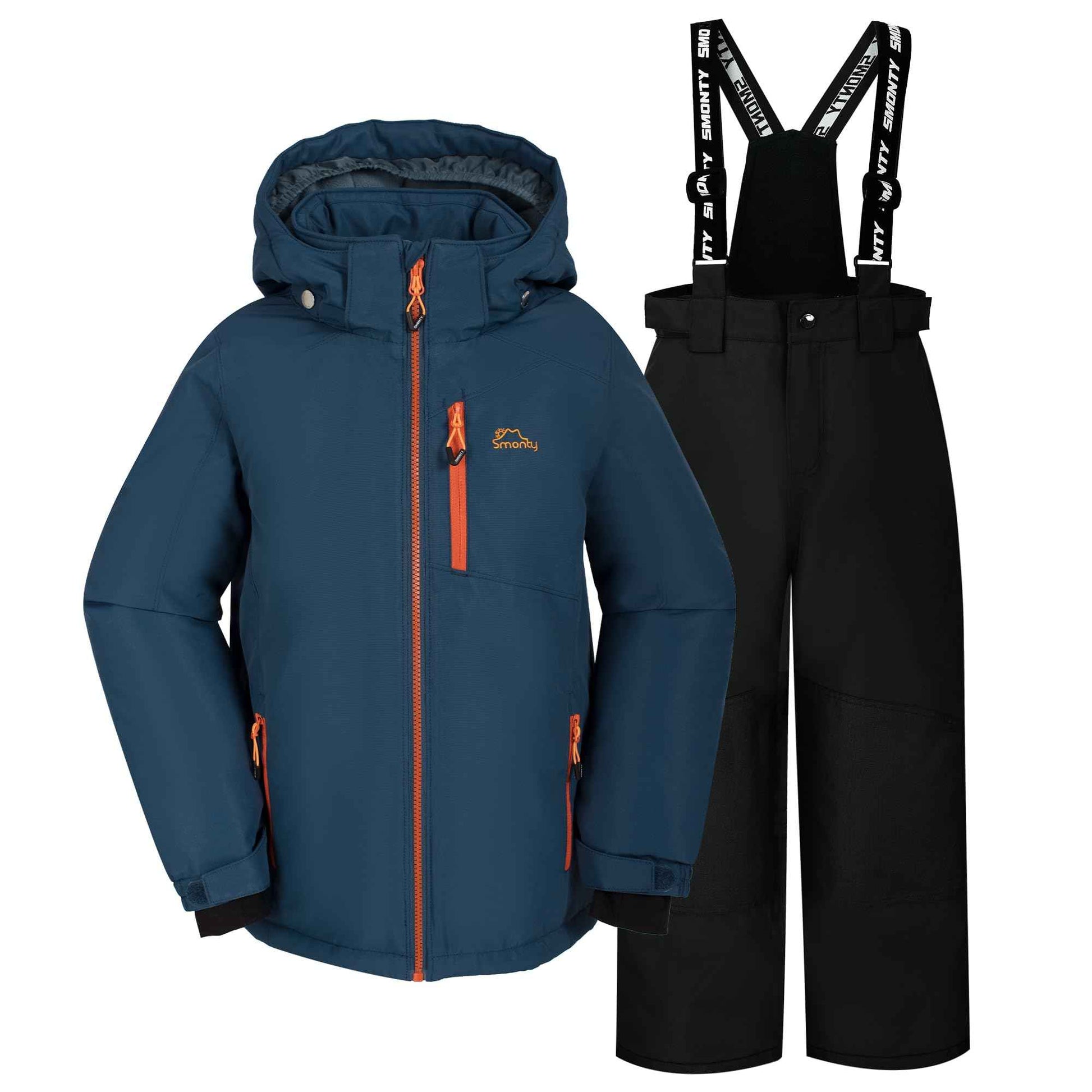 SMONTY SNOWER Boys' Snowsuit with Removable Hood, Ski Suit, Extra Warm, Winter Suit