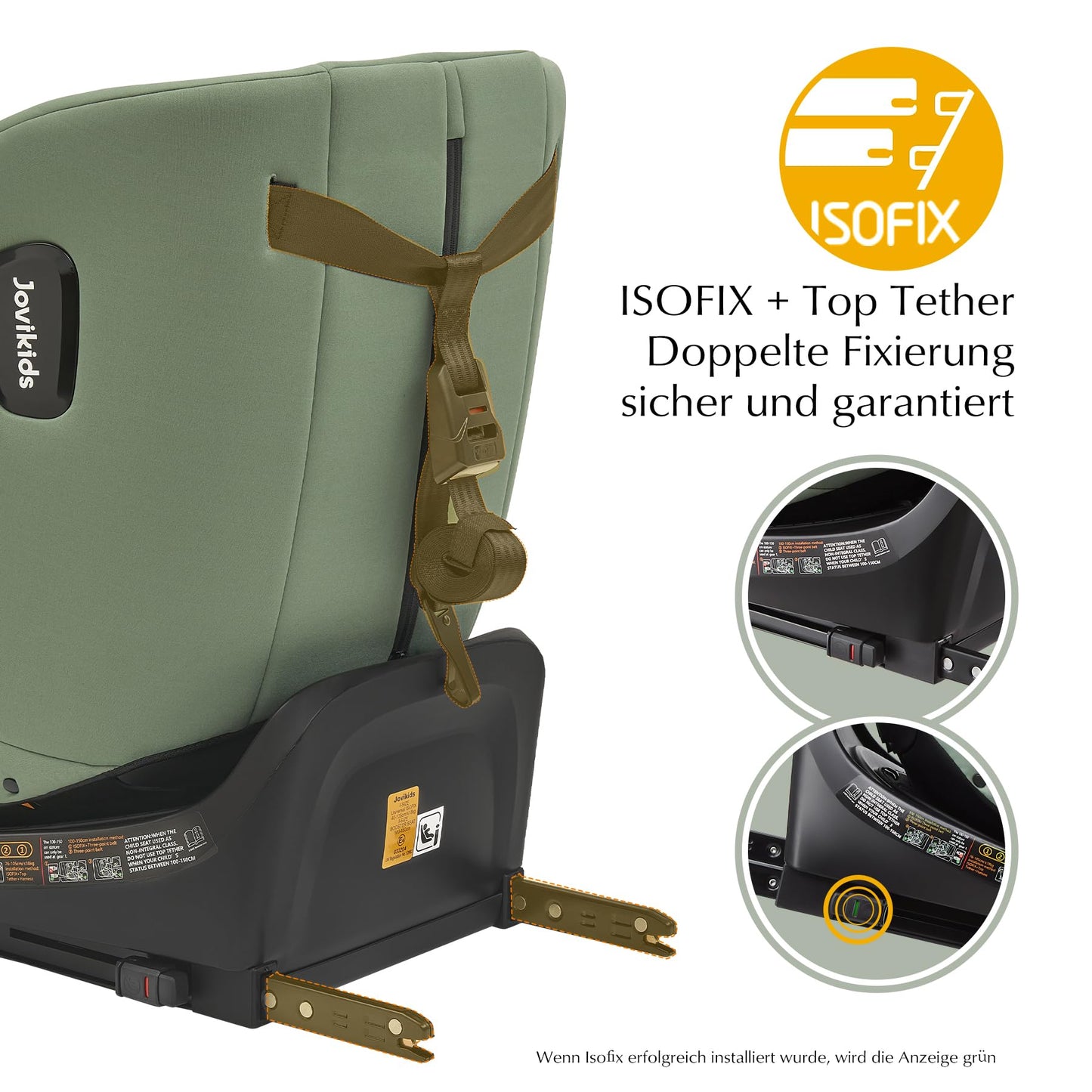 Jovikids 360° Drehbar Kindersitz mit ISOFIX und Ruheposition, i-Size(ECE R129) 40-150cm(0-36kg) Reboarder Baby Autositz, ab Geburt -12 Jahre (blau) - Meloni2