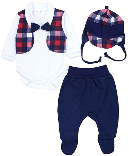 TupTam Baby Clothes Set Body Romper Hat Teddy Bear