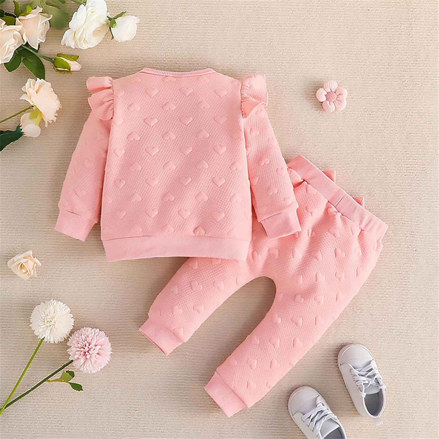 Toddler Baby Girl Outfits Long Sleeve Sweatshirt Top Trousers with Bow Tie Toddler Autumn Winter Clothing Set