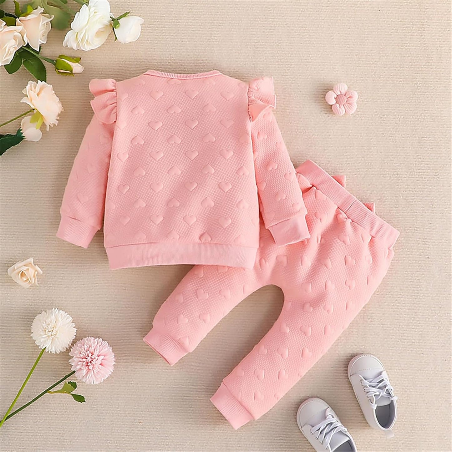 Kleinkind Baby Mädchen Outfits Langarm Sweatshirt Top Hosen mit Fliege Kleinkind Herbst Winter Kleidung Set