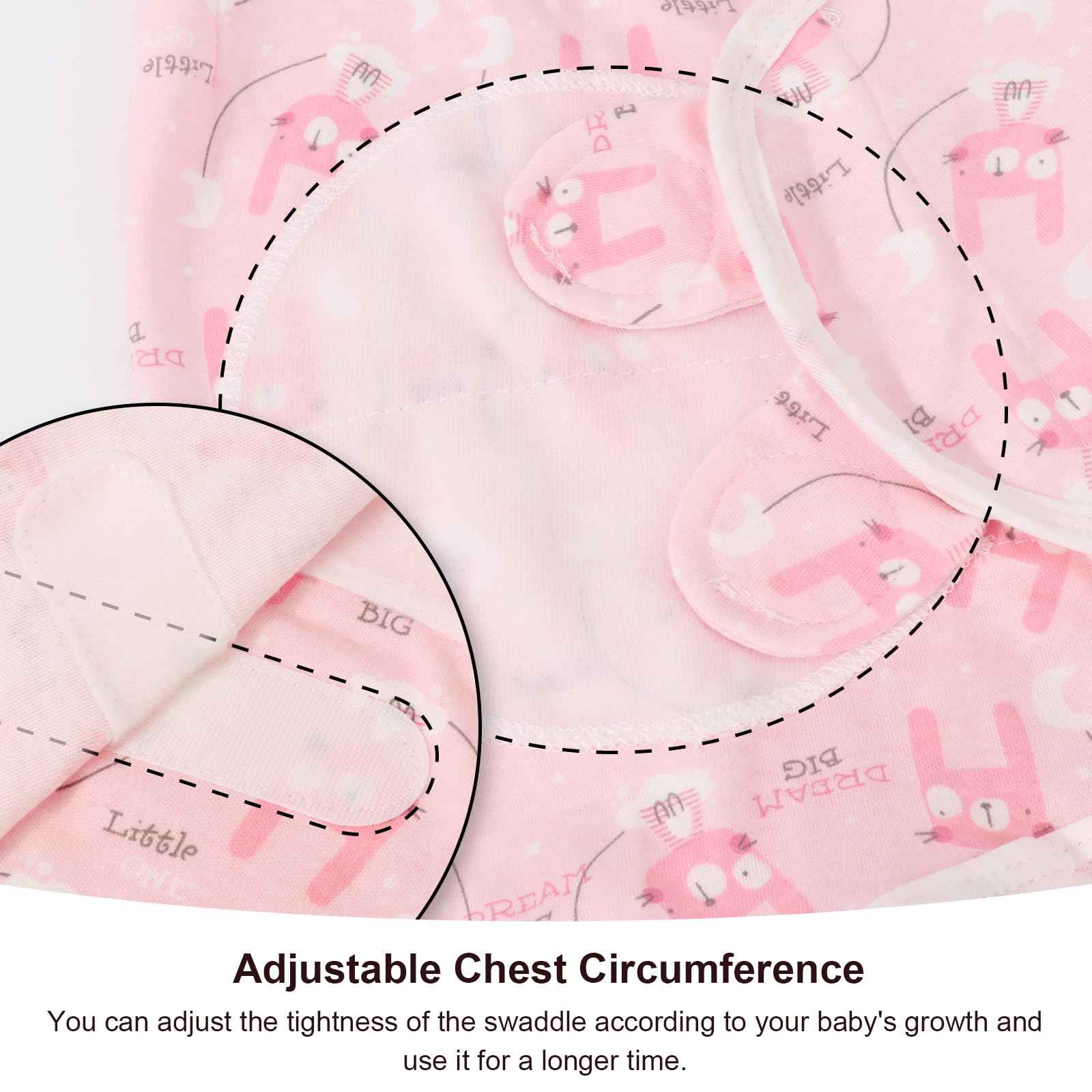 DRESHOW Neugeborene Swaddle Decke Hut Set Baby Gedruckt Swaddles Säugling Einstellbar Schlafsack für 0-3 Monate Mädchen Jungen