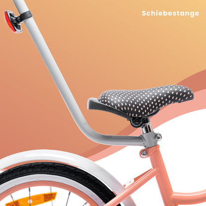 sun baby Mädchenfahrrad 12, 14 und 16 Zoll Radgröße Heart Bike zur Auswahl, mit Abnehmbarer Schubstange, Kinderfahrrad für Mädchen von 2 bis 6 Jahre - Meloni2