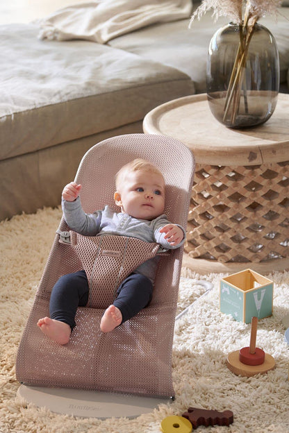 BabyBjörn Bliss Baby Bouncer, Woven, Classic Quilting, Sand Grey 