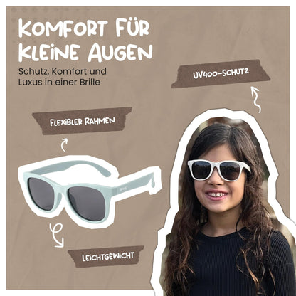 Maesy Yuki Children's Sunglasses for 6-12 Years, UV400 Polarised Protection, Flexible and Flexible Frame, Safe and Comfortable Sunglasses for Children