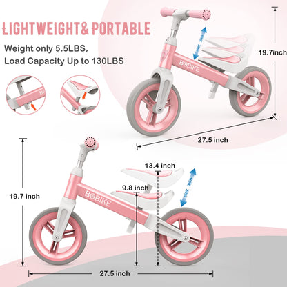 MHCYLION Laufrad ab 1.5-4 Jahre bis zu 25 kg, Lenkrad und Sattel höhenverstellbar, Lenkradschloss, Ultraleicht Kinderlaufrad Balance Fahrrad für Jungen Mädchen - Meloni2