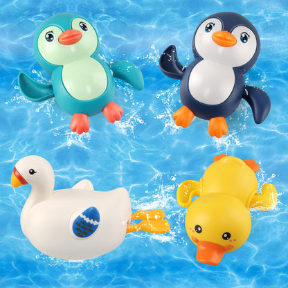 BelleStyle Baby Badespielzeug, Badewannenspielzeug für Baby Kinder Ab 1 2 3 4 Jahr, Wasserspielzeug Uhrwerk Schwimmende Aufzieh Schwimmbad Badewanne Bad Spielzeug für Kleinkinder Jungen Mädchen