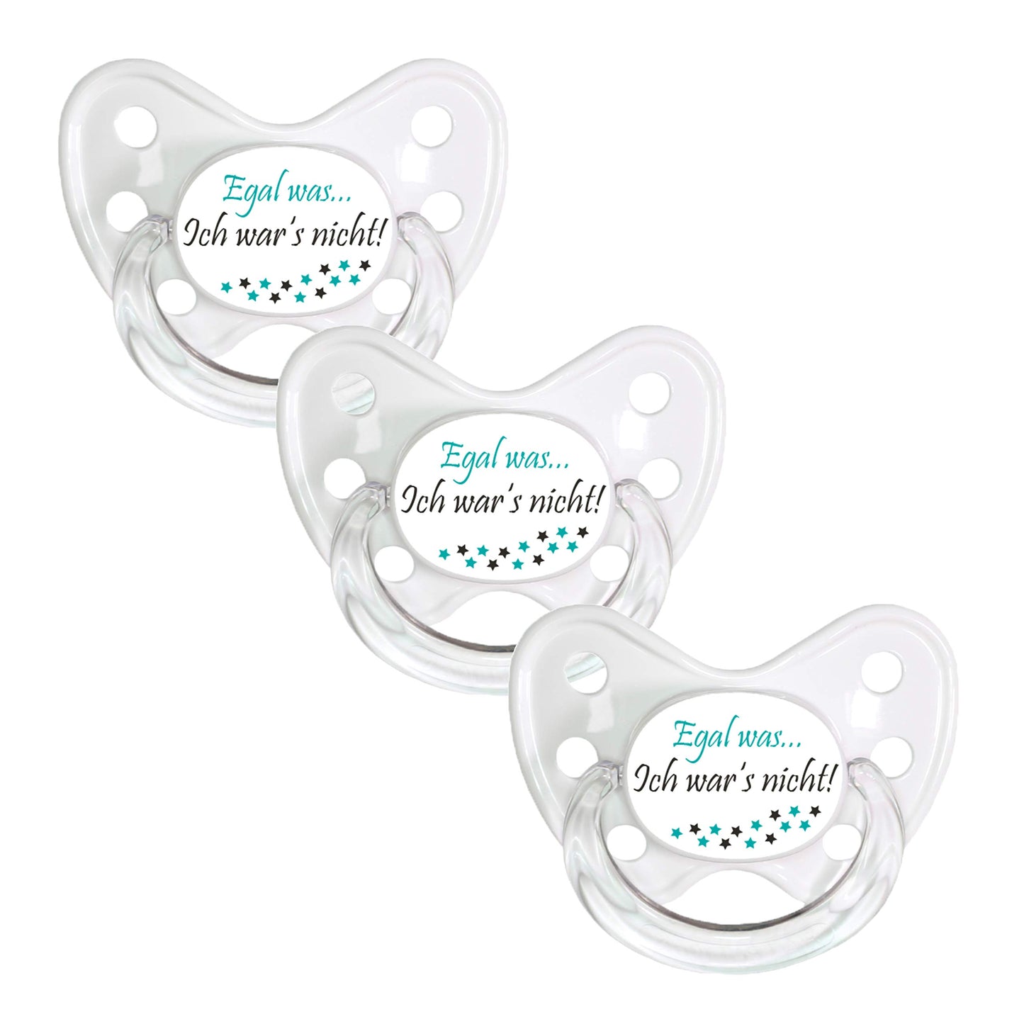 dentistar Silikon Schnuller 3er-Set - Größe 2, 6-14 Monate - Zahn- & kieferfreundlicher Nuckel mit Dental-Stufe – BPA-frei – Made in Germany - Regenbogen, Lila