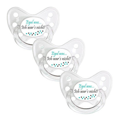 dentistar Silikon Schnuller 3er-Set - Größe 2, 6-14 Monate - Zahn- & kieferfreundlicher Nuckel mit Dental-Stufe – BPA-frei – Made in Germany - Regenbogen, Lila