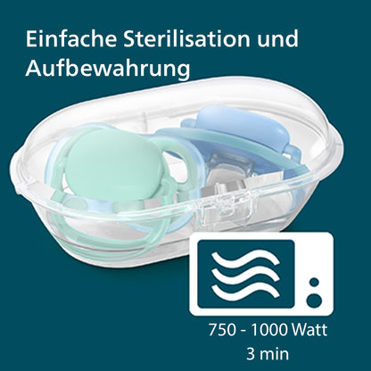 Philips Avent ultra air Schnuller - 4er Pack, BPA-freier, atmungsaktiver Schnuller für Babys von 6-18 Monaten, inklusive Transport- und Sterilisationsbox, Schildkröte/Wal (Modell SCF085/66) - Meloni2