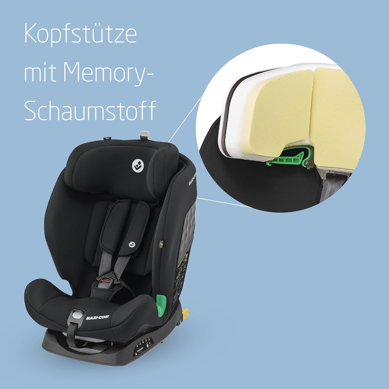 Maxi-Cosi Titan S i-Size, Child Car Seat, 15 months-12 years (76-150cm), ISOFIX Car Seat, 5 Recline Positions, 13 Headrest Positions, G-CELL Protection, 5-Point Safety Harness, Tonal Graphite - Meloni2